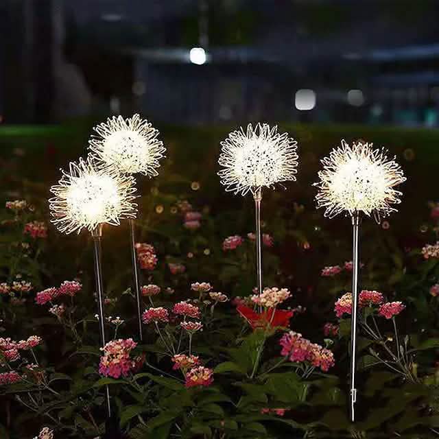 2-Pack Solar Dandelion Garden Lights