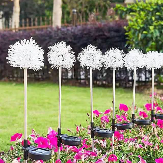 2-Pack Solar Dandelion Garden Lights