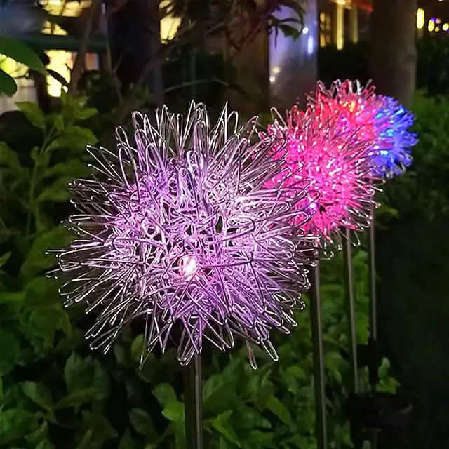2-Pack Solar Dandelion Garden Lights