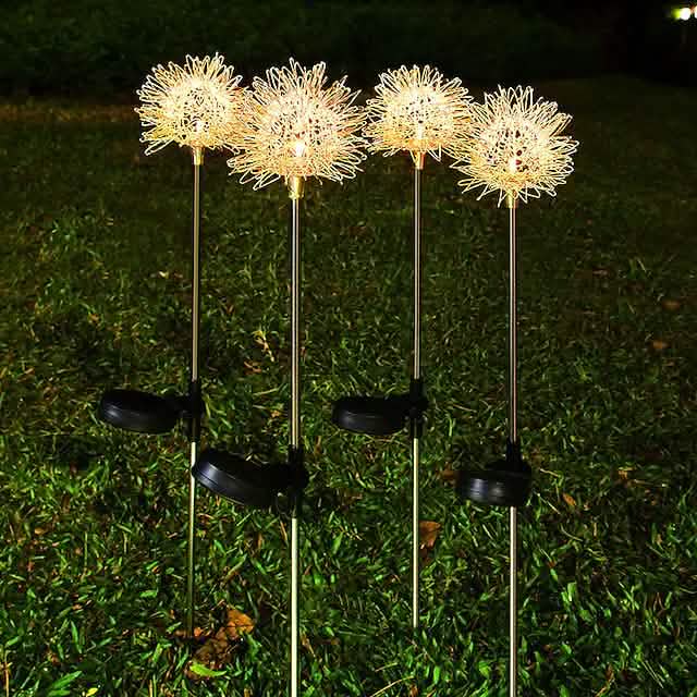 2-Pack Solar Dandelion Garden Lights