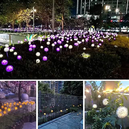 2-Pack Solar Dandelion Garden Lights