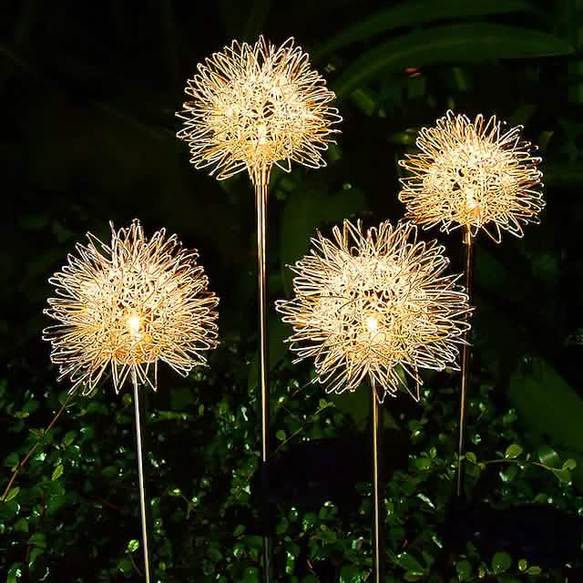 2-Pack Solar Dandelion Garden Lights