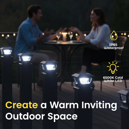 2-Pack Solar Post Cap Lights