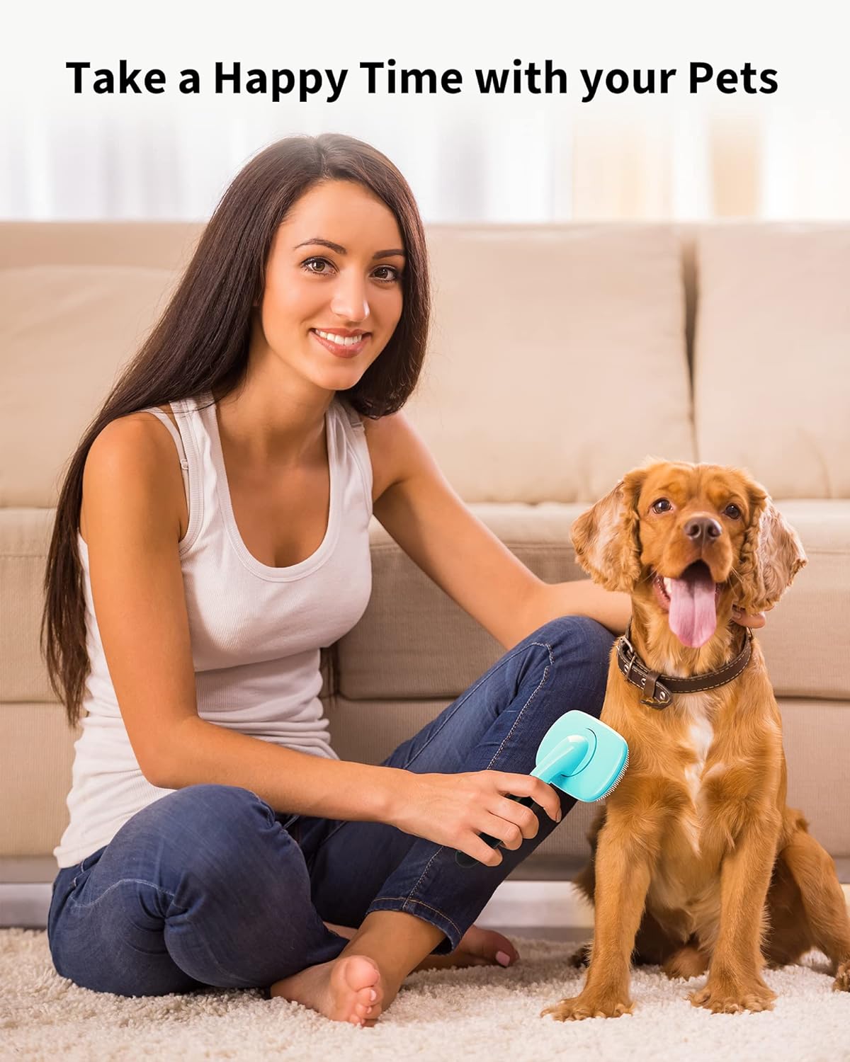 Self-Cleaning Pet Grooming Slicker Brush