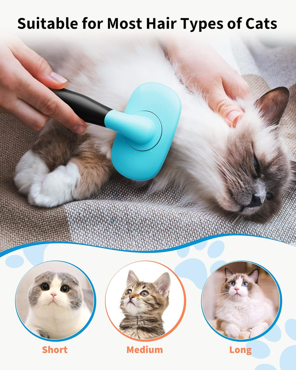 Self-Cleaning Pet Grooming Slicker Brush