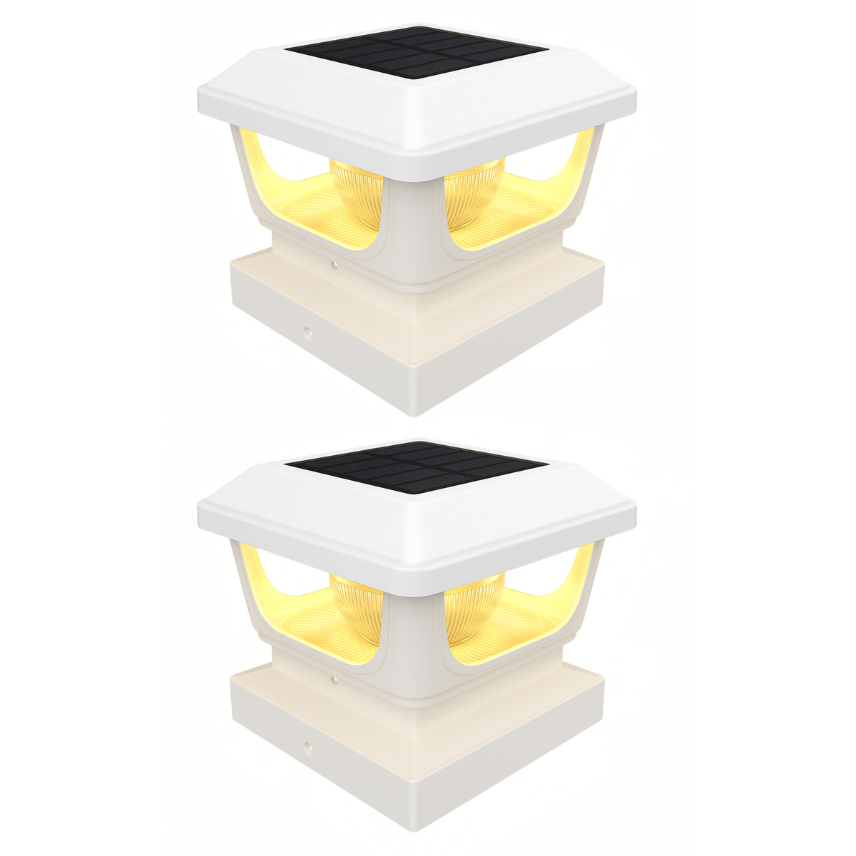 2-Pack Solar Post Cap Lights