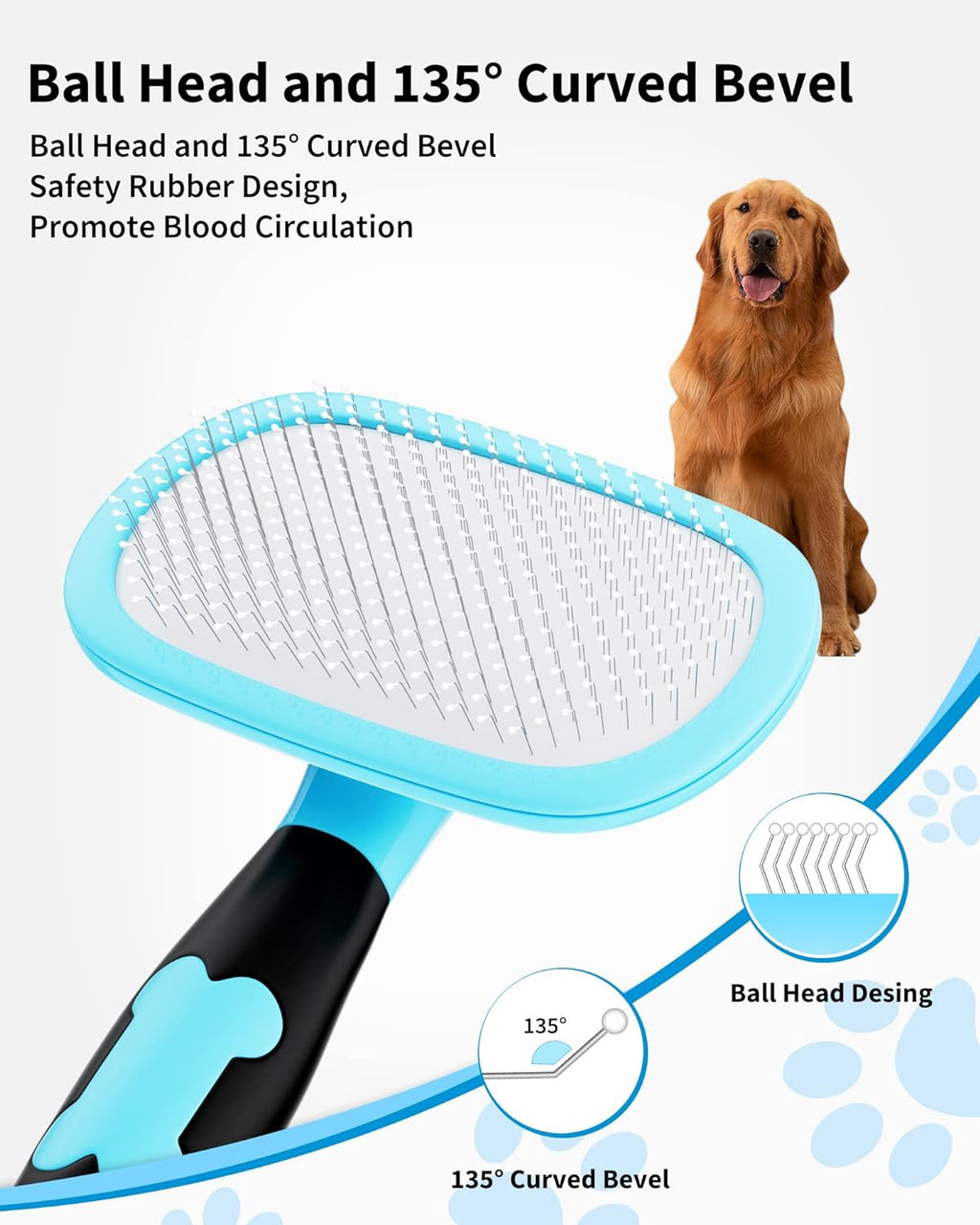 Self-Cleaning Pet Grooming Slicker Brush