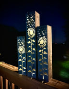 Sunflowers Under the Stars Solar Luminary