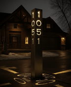 XL Solar Address Pillar Light
