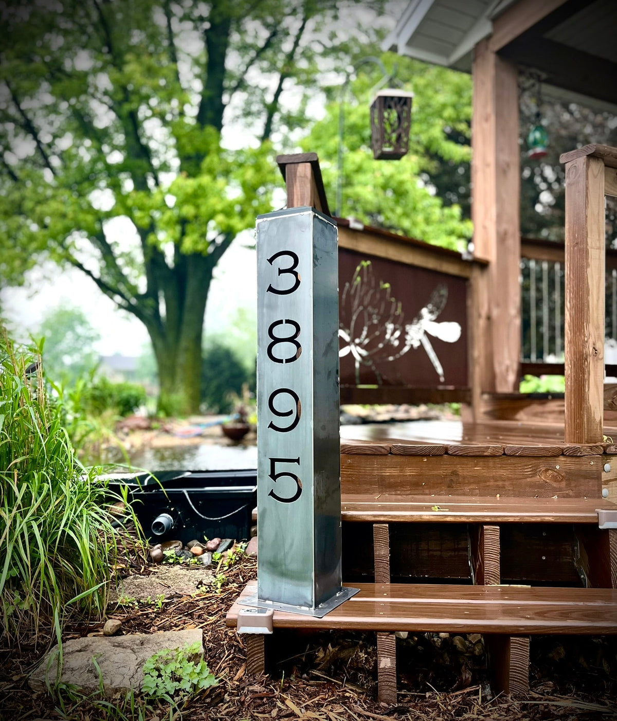 XL Solar Address Pillar Light