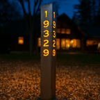 XL Solar Address Pillar Light