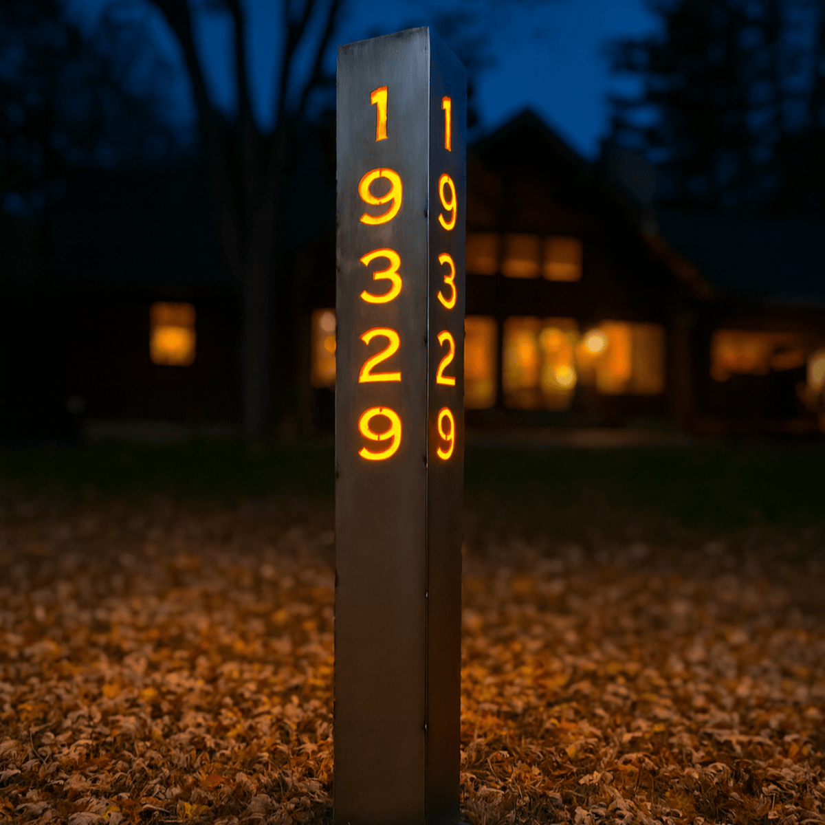 XL Solar Address Pillar Light